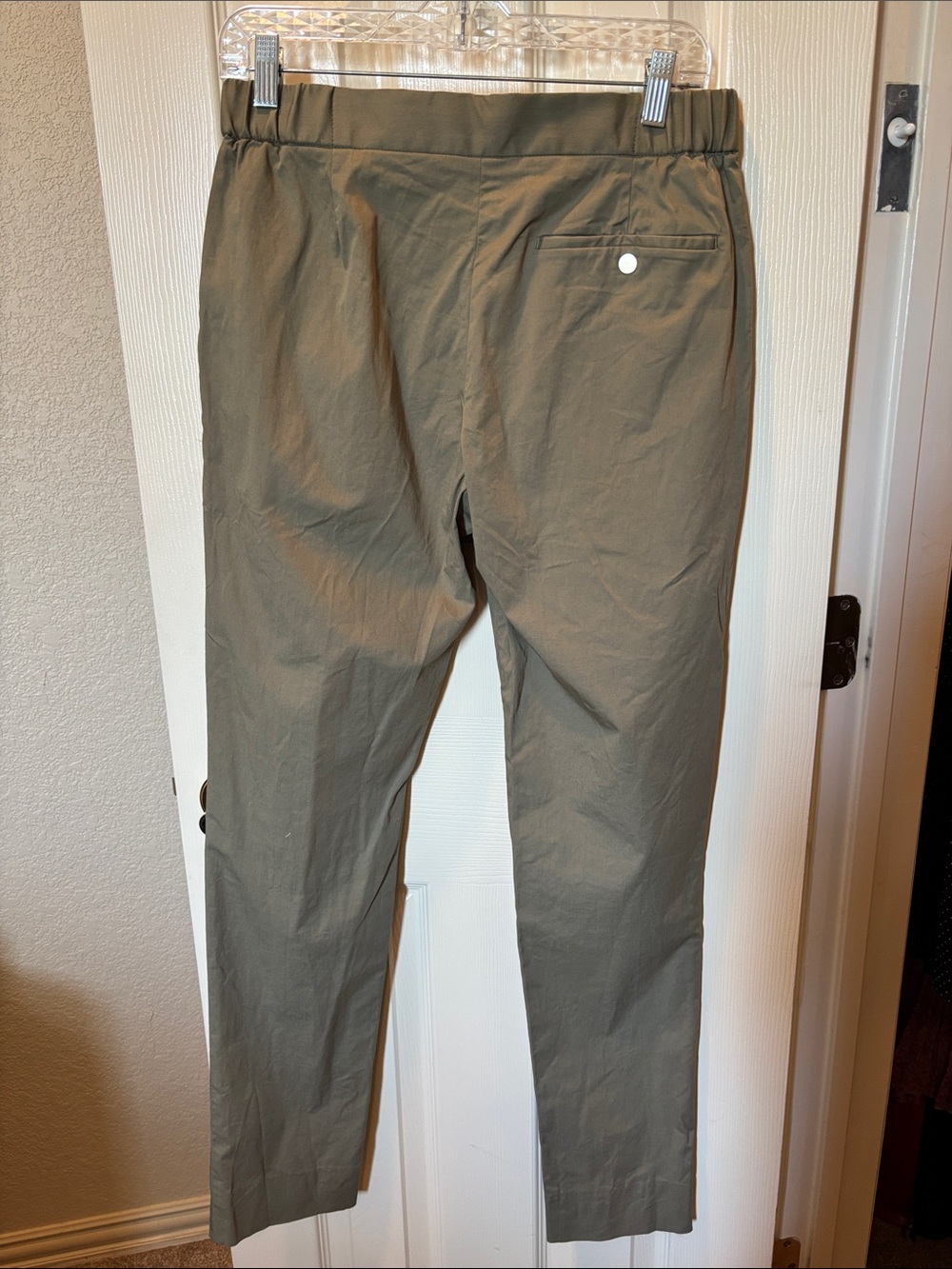 L'Estrange London The 24 Trouser Khaki Beige Elastic Drawstring Pants Small - Picture 5 of 6